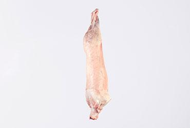 Lamb carcass, with caul